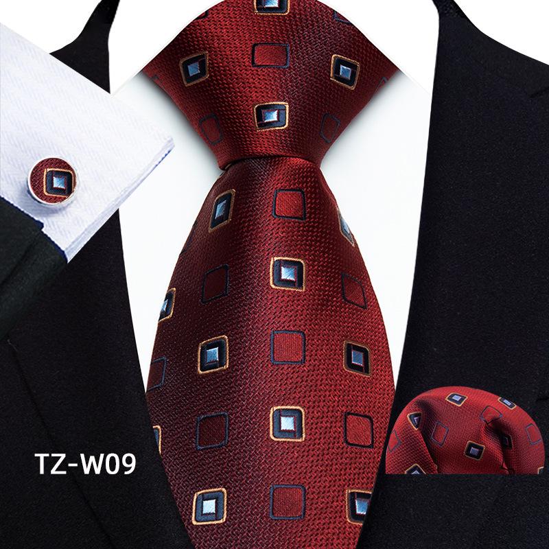 Floral Stripe Paisley Artistic Men's Tie, Pocket Square & Cufflinks Set - 2025 Edition