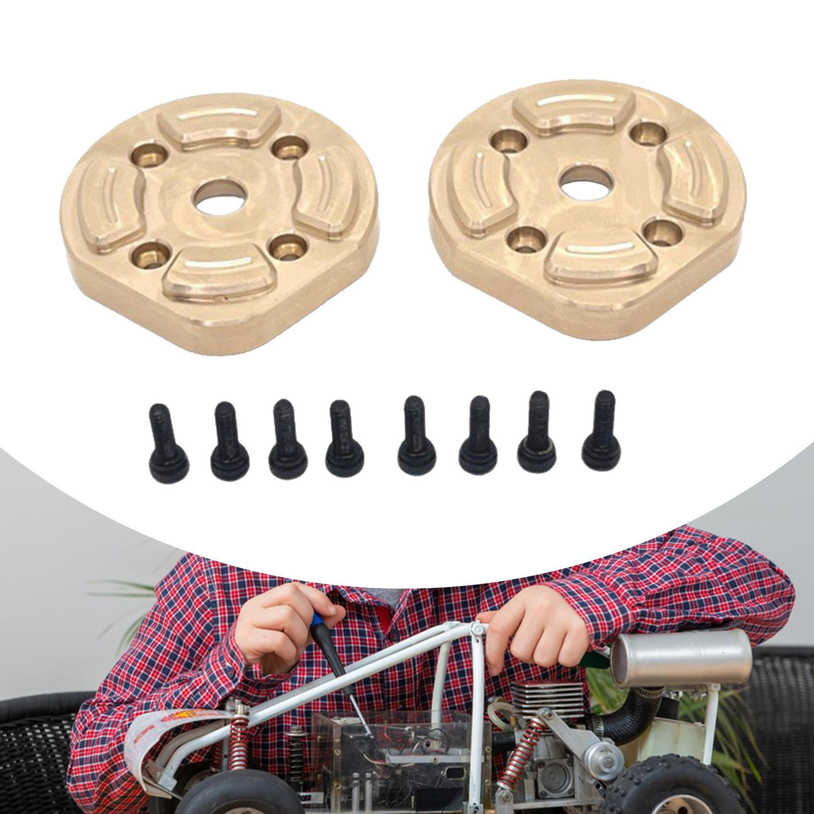 

Противаги для автомобілів на дистанційному керування Латунні гирі Запасні DIY Чохли для передньої задньої осі для важких умов роботи на 1:12 Масштаб 2 pieces