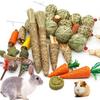 Rabbit Chew Toy Organic Natural Apple Wood Grass Pet Bunny Rabbit Toys For Chinchilla Guinea Pigs Hamster Utensils Accessories