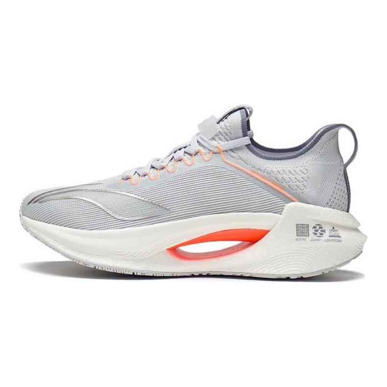 Li Ning Shadow Essential Abriebfest Atmungsaktiv Niedrig geschnitten Laufschuhe Herren Grau ARRT007-3