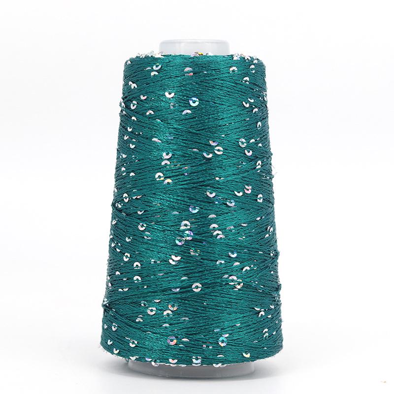 Sequin Cotton Yarn: 50g Fancy Skein for Hand & Machine Knitting