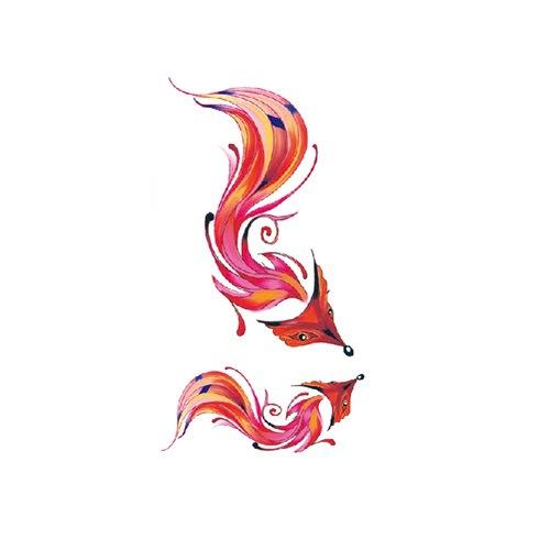Small Fresh Tattoo Sticker Cute Swallow Fairy Fox Rose Sexy Waterproof Tattoo Sticker Female Suit Sticker