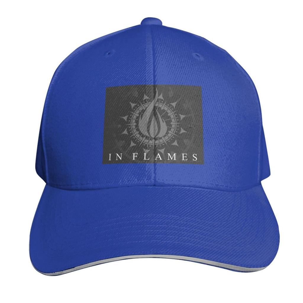 In Flames Zespół Rockowy Czerwona Sześciokątna Gwiazda Czapka Modna Codzienna Czapki Baseballowe Regulowany Kapelusz Hip Hop Letni Unisex Czapki Baseballowe