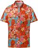 Retro Memphis Geometric Print Short-sleeve Polo, Trendy Casual Wear.