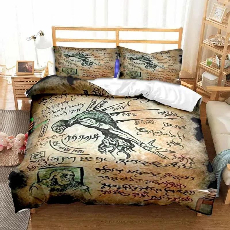 Demon Satanic Skull Duvet Cover Set Satan Bedding Sets Comforter Set Single Double King Quilt Cover Comforter Cover Set