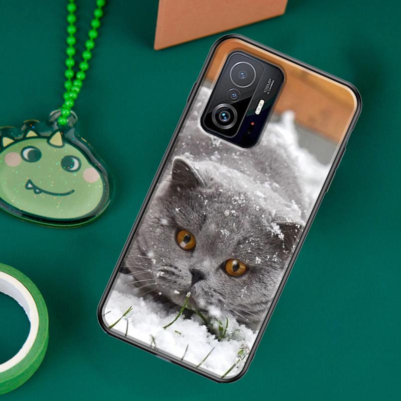 British Shorthair Cat Case For POCO F5 X5 X3 Pro X4 F4 GT F3 M5s C40 Cover For Xiaomi 13 12 Lite 11T 12T Pro 12X