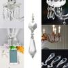 10Pcs Chandelier Crystal Prism Pendants Refurbishing 38mm Chandelier Crystal Glass Lamp Prism Pendants Lighting Accessories