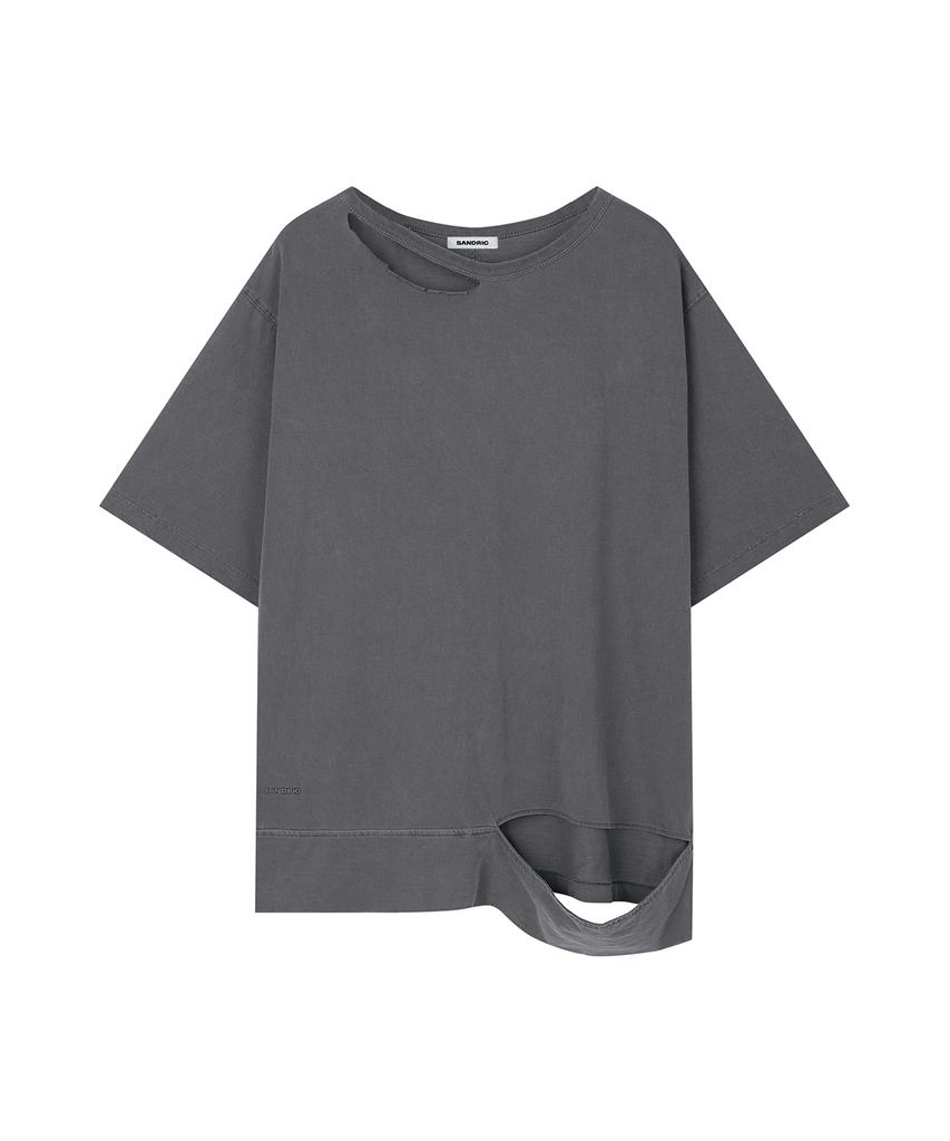 Saendeulig Overfit Washed Tee_Dark Gray