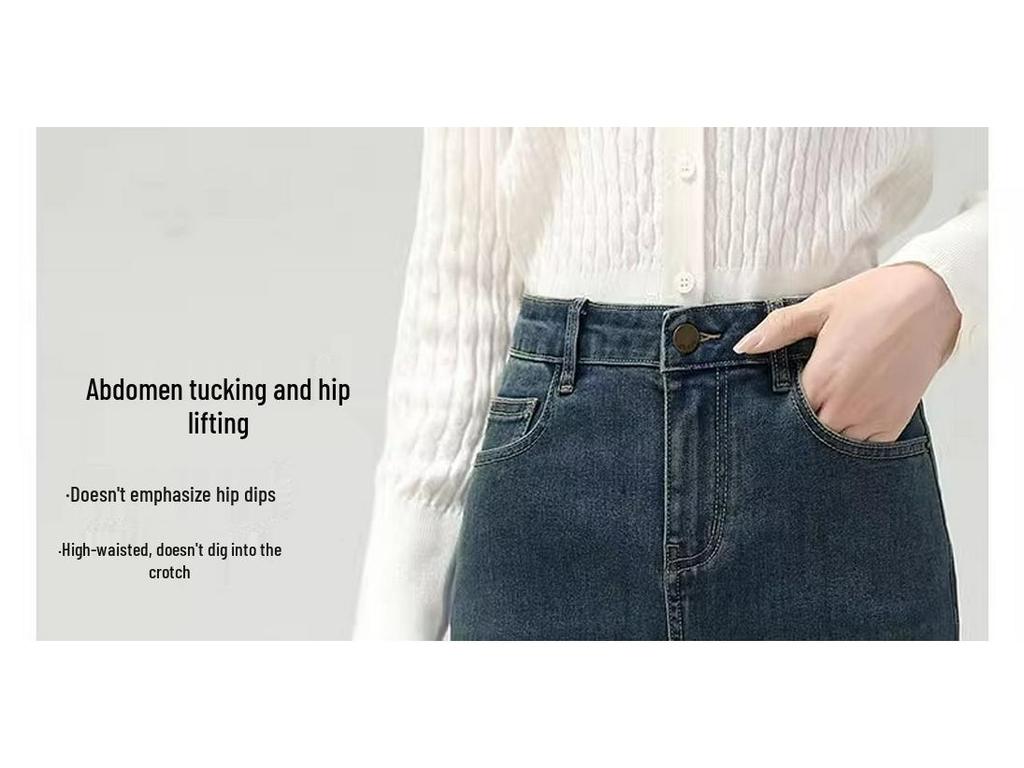 2025 Women's High-Waisted Vintage Straight-Leg Jeans for Spring and Autumn