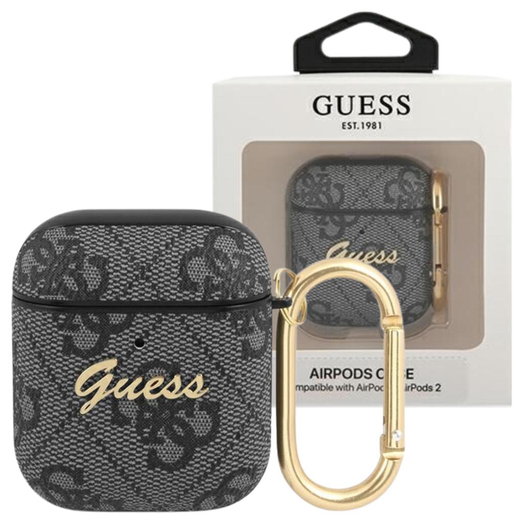 Guess Gua24Gsmk Airpods 1/2 Coverszary/Grey 4G Script Metal Collection