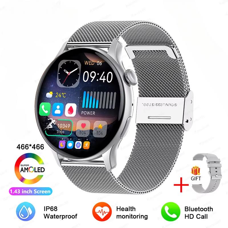 Neue Smartwatch für Damen AMOLED-Bildschirm Zeitanzeige immer an NFC IP68 Wasserdicht Sport Anruf Damen Smartwatch Für Huawei Xiaomi Apple