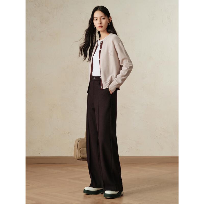 JUZI Annakou Women's Wool Blend Wide-Leg Pants