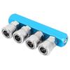 Air Compressor Quick Connector Manifold Fitting Pneumatic C‑Type Fast Coupler Aluminum Alloy