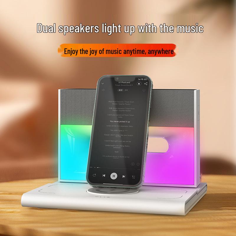 Multifunctional Wireless Charger Night Light Bluetooth Speaker with Custom Logo