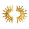 gold sunburst stud earrings for women