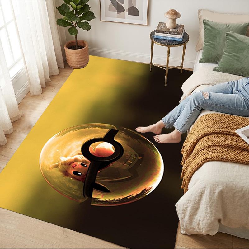 Pokeball Cat Living Room Nonslip Area Rug Soft Carpet For Bedroom Game Playroom Sofa Office Home Decor Doormat Christmas Gift C9291684