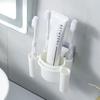 Wall-Mounted Toothbrush Holder Toothbrush Cup Small Self-Adhesive Storage Box For Home Bathroom Kitchen