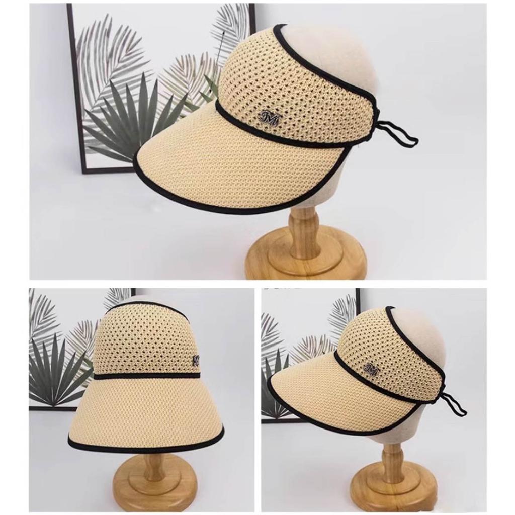 Faltbarer Stroh-Sonnenhut mit breiter Krempe für Damen mit Sonnenschutz Packbares Design Floppy-Hut Perfekt für Urlaubsbekleidung