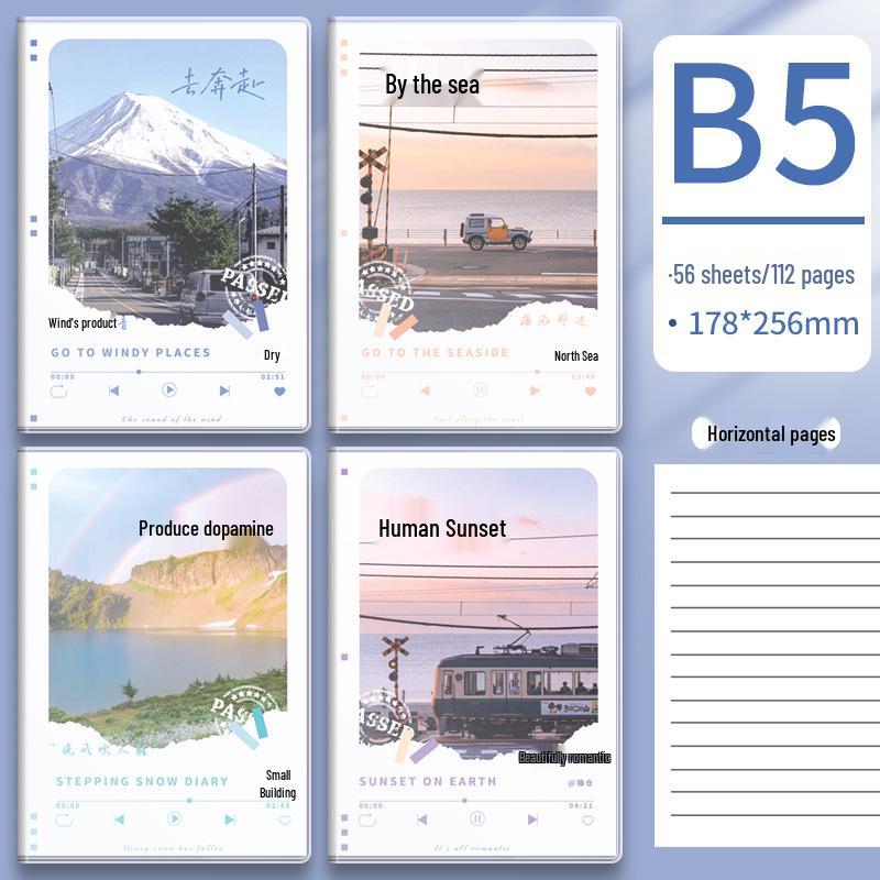 Quaderno A5 con Copertina in Plastica Spessa per Studenti - Alto Valore, Design Fresco e Piccolo, Ideale per Scuola Superiore e Università