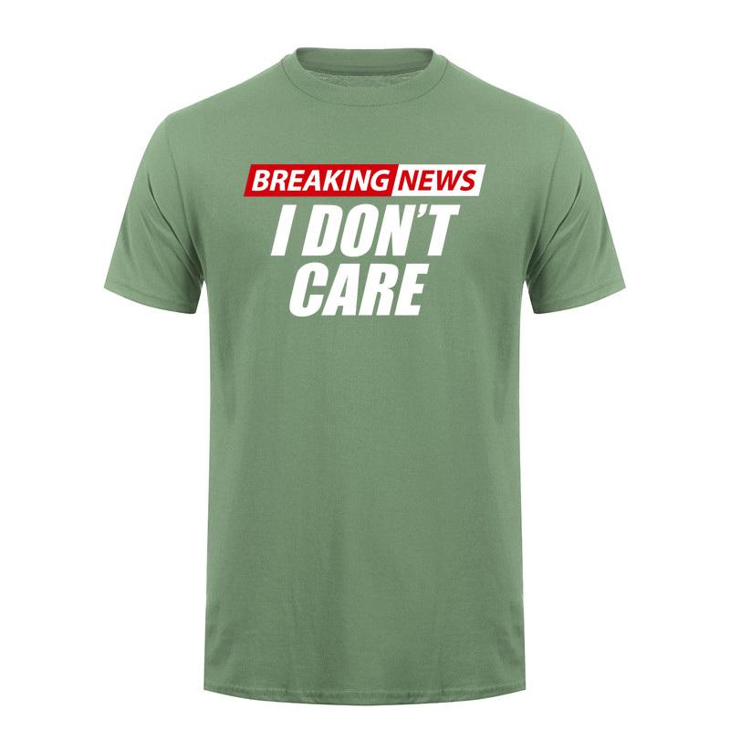 Breaking News I Dont Care Tshirt Funny Sarcastic Humor Quote Unisex Women Cotton T Shirt Tee DA