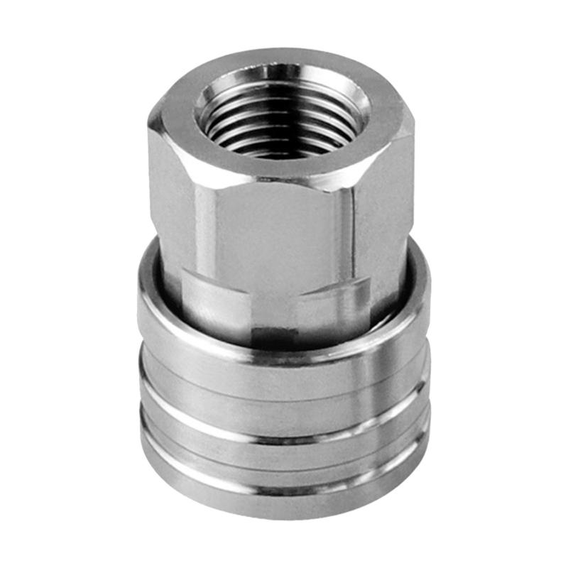 Pressure Washer Adapter Stainless Steel 1/4 High Pressure Washer Quick Connector Pipe Hose Adapter