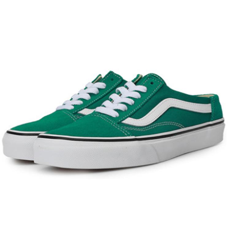Vans Old Skool Mule Retro Low Tops Casual Skateboarding Shoes Unisex Green VN0A3MUS06A