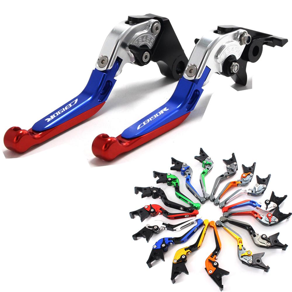 With Logo Motorcycle Folding Extendable CNC Moto Adjustable Clutch Brake Levers For Honda CB 190R CB190R CB 190 R 2015-2017