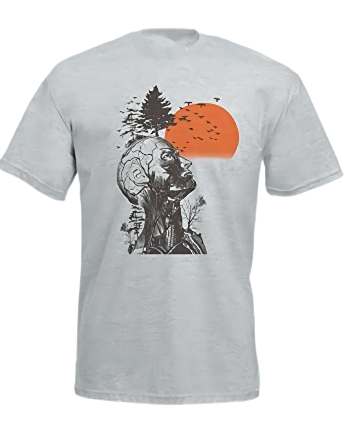 Head Forest Sunset Art T-Shirt XXL