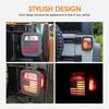 For Jeep Wrangler TJ YJ 1987-2006 Tail Lght Cover Frame Rear Lamp Hood Aluminum Protector Guard Shell U.S. Flag Shape Hollow Out