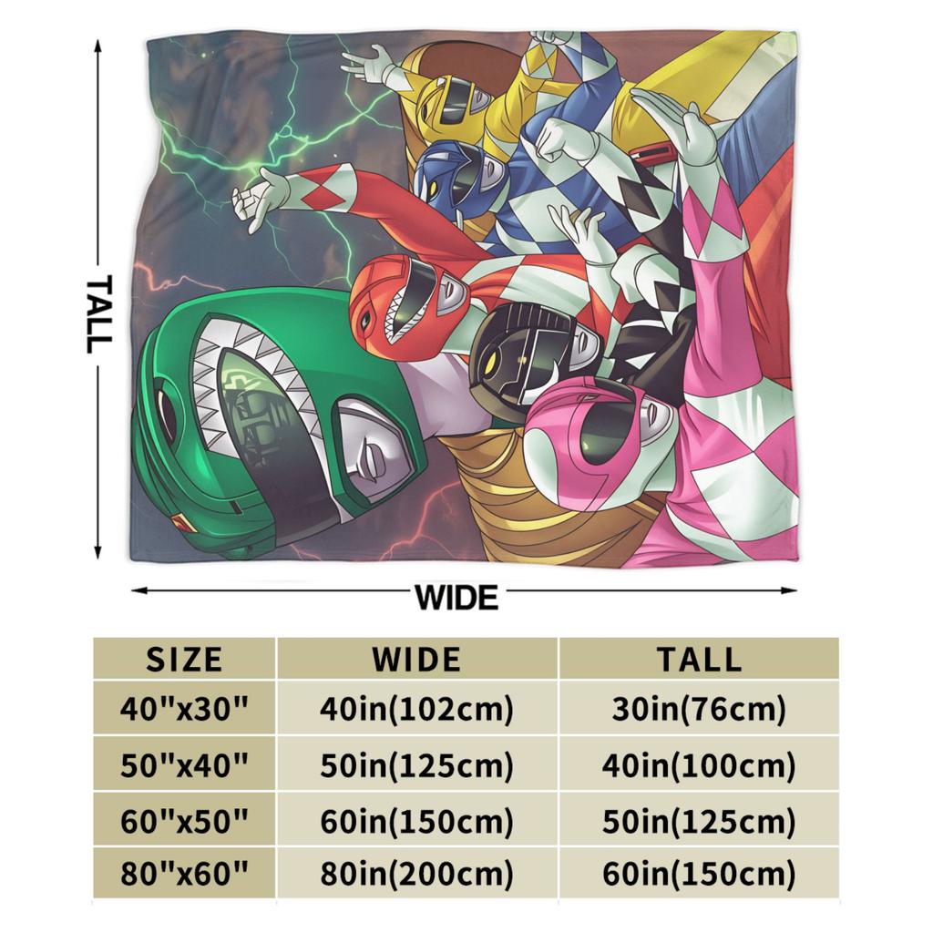 M-Mighty Morphin Flannel Blankets  Cartoon P-Power Rangers Soft Warm Throw Blanket for Couch Bed Bedspread Sofa Bed Cover
