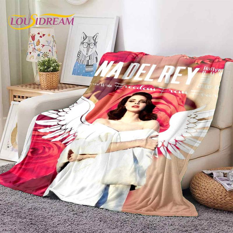 Coperta morbida in flanella, coperta da lancio, coperta confortevole per picnic, letti, divano, casa, camera da letto, del cantante Lana Del Rey, Lizzy Grant