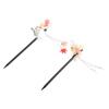 Tassel Hanfu Hairpin Flower Wooden Hair Stick Antique   Hanfu Accessories