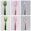 Heat Resistant Glass Spoons Fork Pink Green Coffee Mixing Spoon Creative Tableware Spoon  Household
