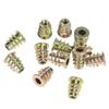 50Pcs Hex Drive Threaded Inserts Zinc Alloy Wood Insert Nuts Hex Drive Head Nuts  Threaded for Wood