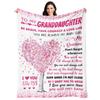 To My Granddaughter Throw Blanket from Grandma Grandpa Birthday Flannel 50x60
