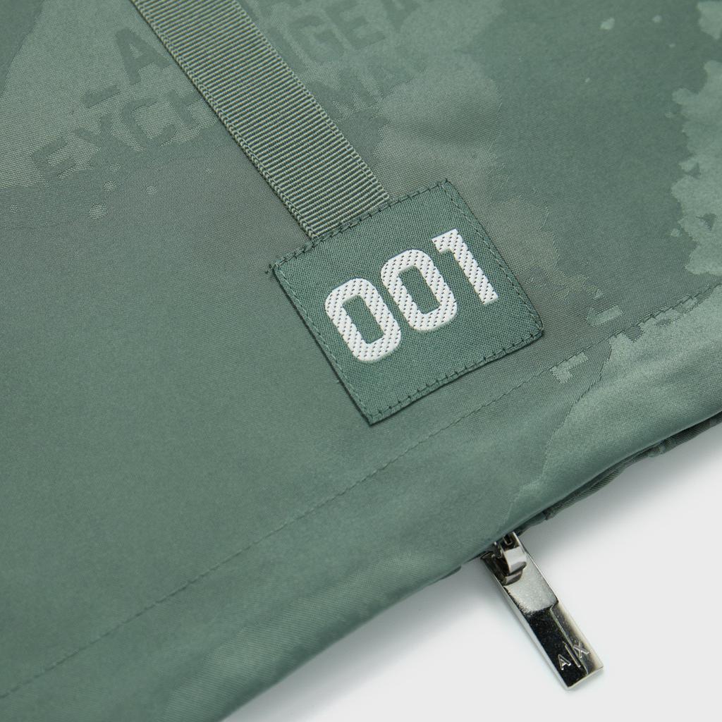 Armani Exchange SS24 Letter Print Zipper Hooded Reversible Casual Long Sleeve Jacket Men Jackets Green 3DZBL5-ZN3HZ-5812