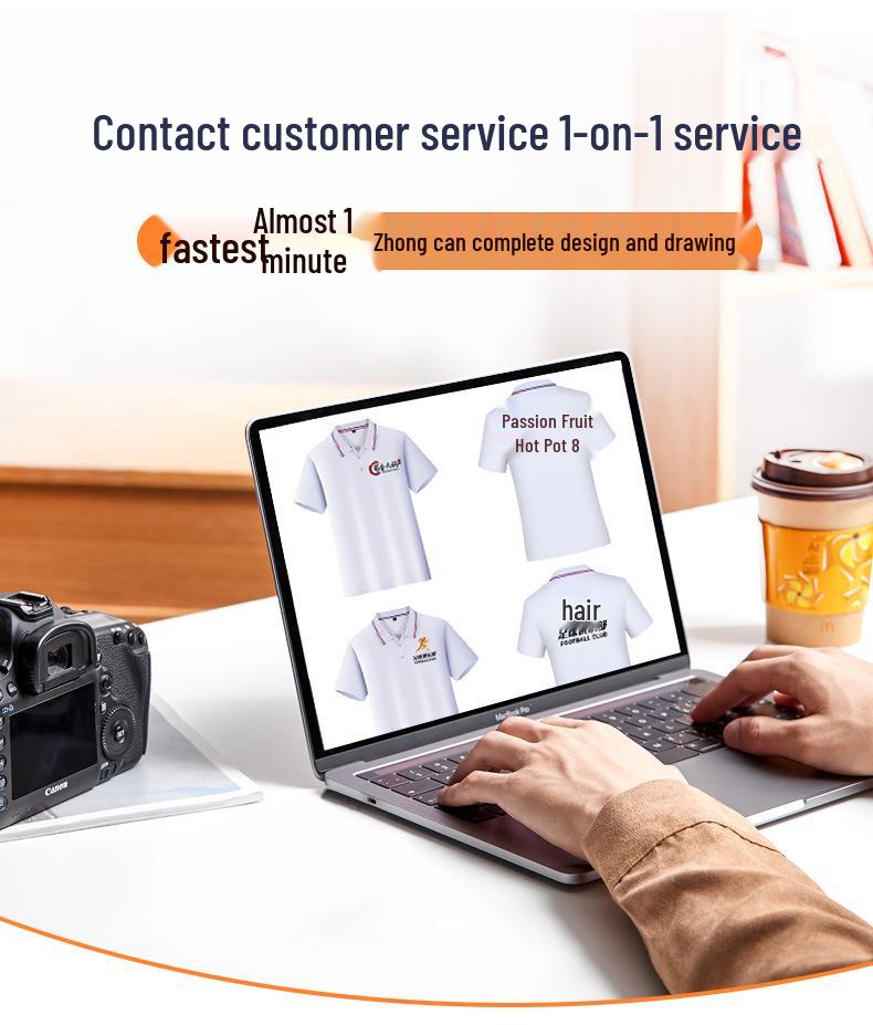 New Men's Summer Silk Cotton Polo Shirt - Custom Printed Lapel Short Sleeve Tee