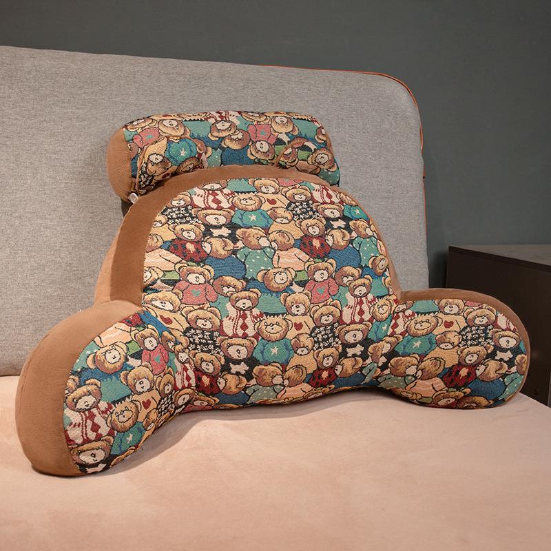 Retro Style Headboard Cushion: Soft Lumbar Support Pillow for Bed & Sofa
