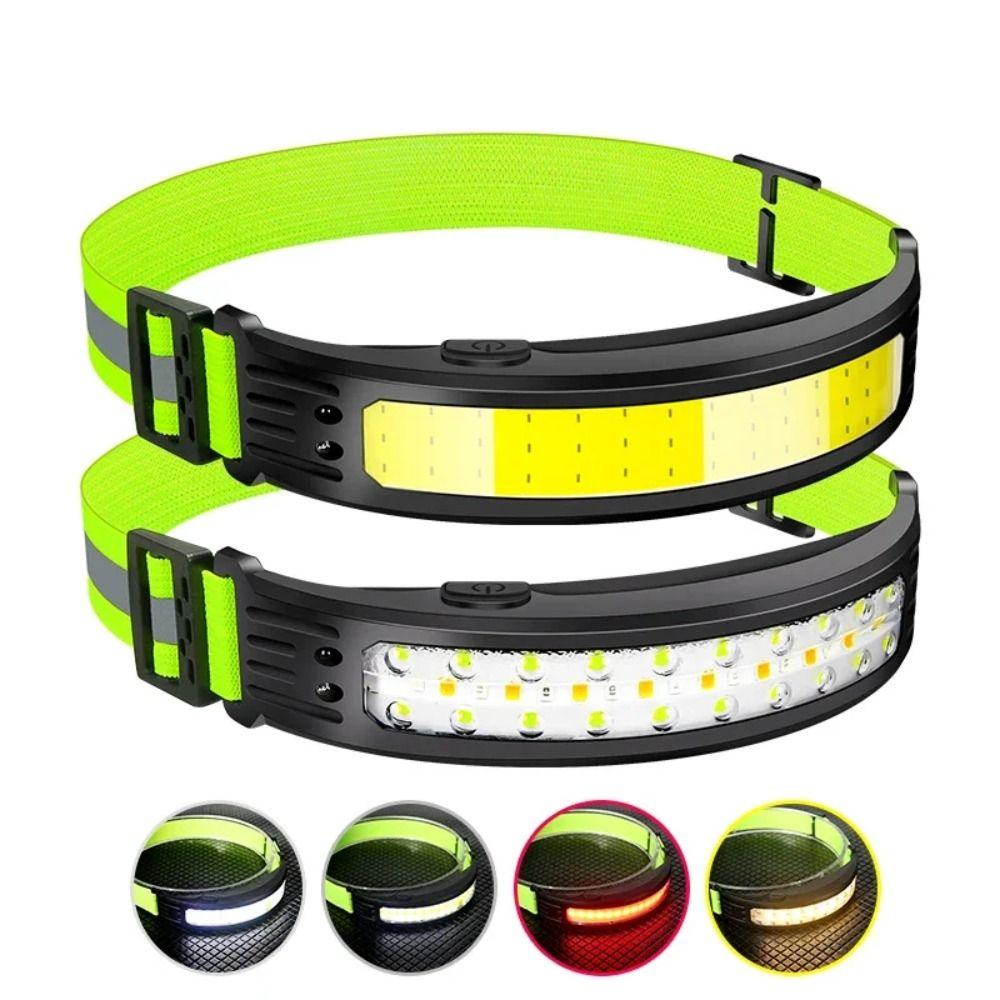 6 Lighting Modes COB LED Headlamp Powerful Wave Sensor Waterproof Sensor Headlight Intelligent Waving Sensor