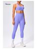European & American Halter Sports Bra & Seamless High-Elasticity Yoga Leggings Set