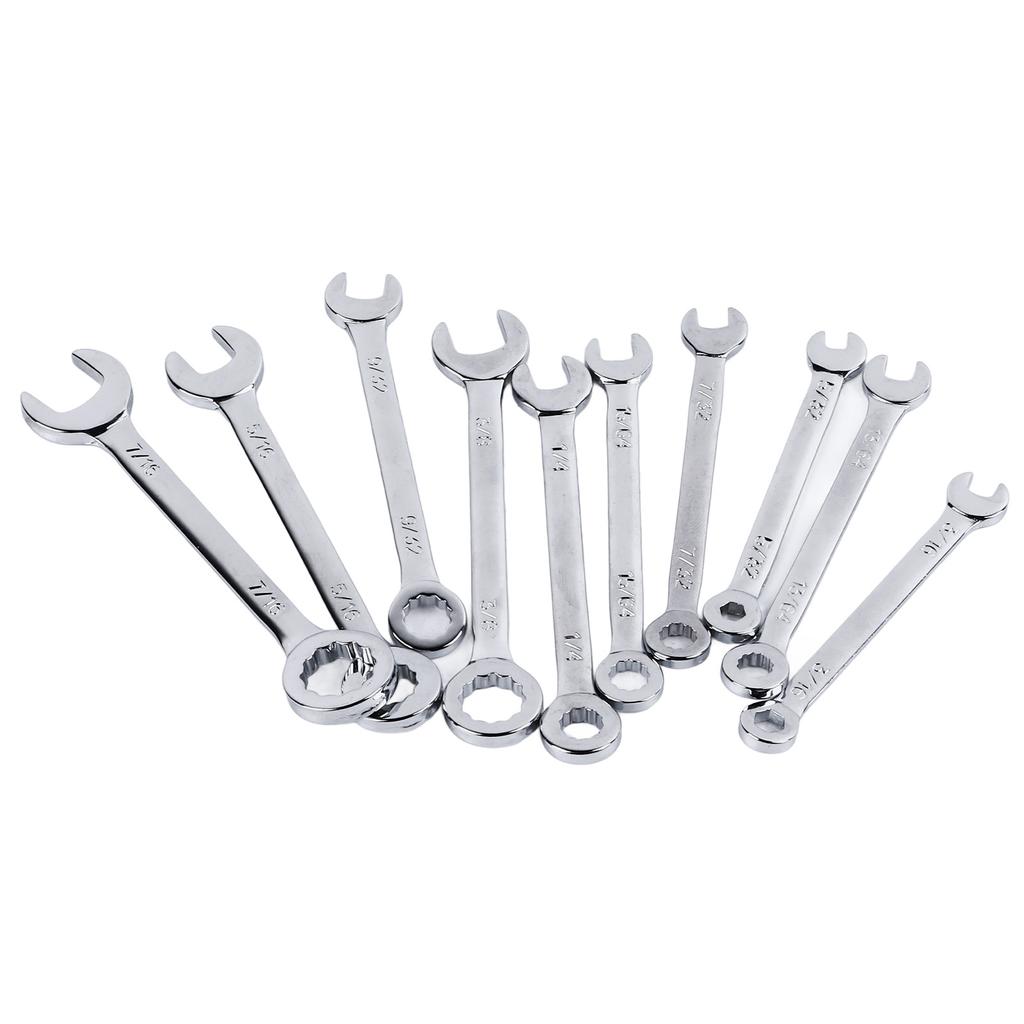 10PCS Mini Maulschlüssel-Set Stahl Zoll Gabelschlüssel Kleines Schraubenschlüssel-Set zum Reparieren Montieren