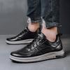 British Business Men's Shoes New Trend Casual Shoes Men's Lace-up Low-top Shoes Men's