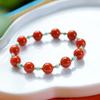 South Red Agate & Natural Turquoise Bracelet with 925 Silver Beads
