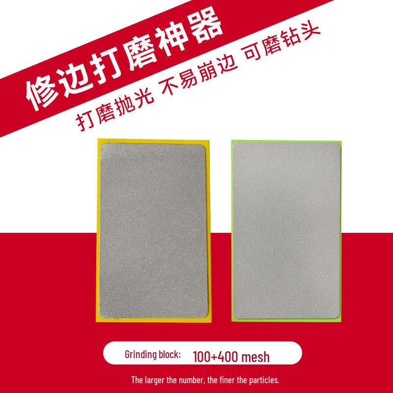 Fliesen Anfas- & Polierpad: Karborund Handschleifscheibe