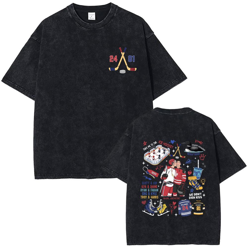 Heated Rivalry Heated All The Time Vintage Washed Tshirt Men Women Fashion Oversized Short Sleeve Tees Male Cotton T Shirt