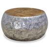Vidaxl Coffee Table, Aluminum, Teak Wood, 60 X 60 X 30 Cm