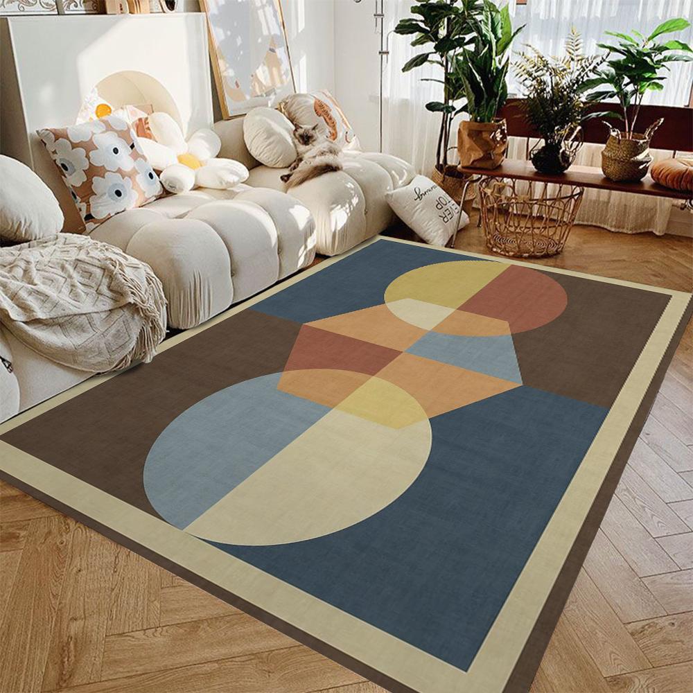 

Геометрический ковер Ретро Модерн середины века Машинная стирка Ковер, Фанки Цветной или Нейтральный стиль Абстрактные ковры для гостиной 40x60cm