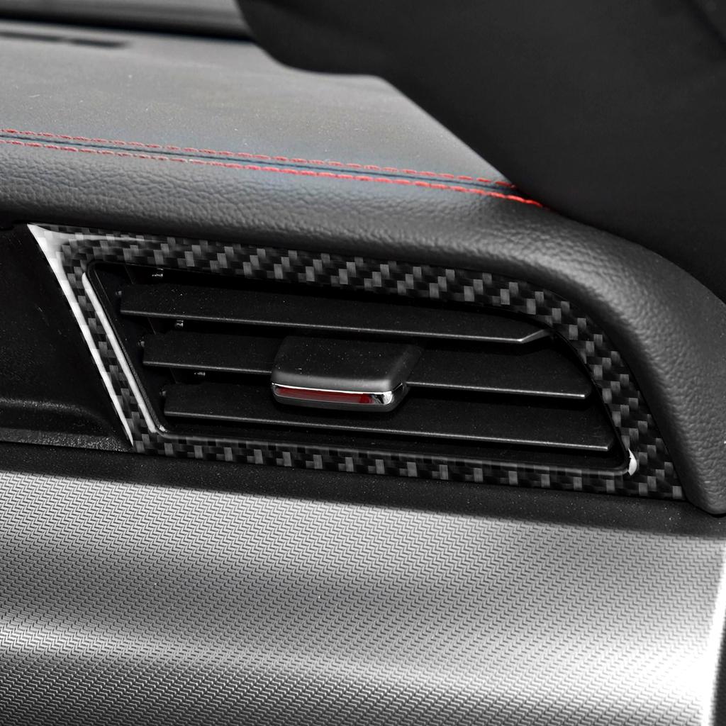 Carbon Fiber Car Dashboard Air Conditioner Outlet Vent Sticker Interior Decal For Ford Mustang GT 2015- Car