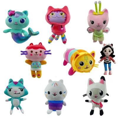 Newest 9 Stlyes Gabby Dollhouse Plush Toy Mercat Cartoon Stuffed Animals Mermaid Cat Plushie Doll Kids Birthday Christams Gifts