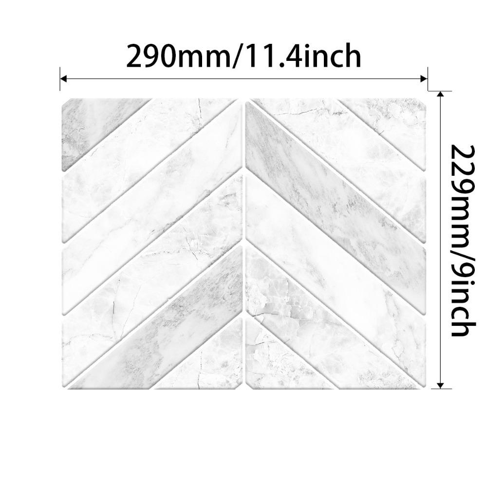 Self-adhesive Wallpaper 11.4" x 9" Stick Tile Peel and Stick Backsplash  for Kitchen Bathroom